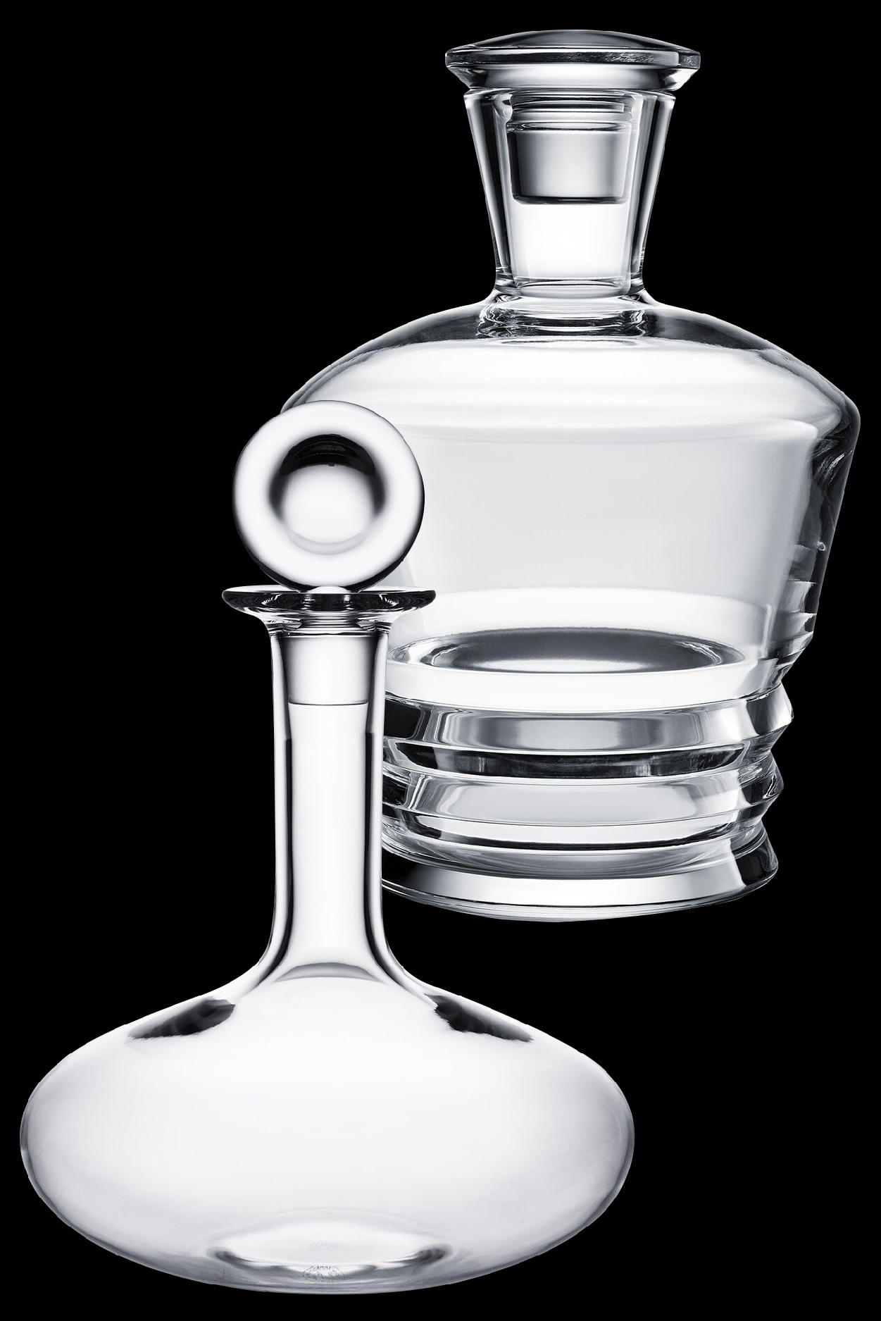 Baccarat Crystal at Society Awards with Oenologie Young Wine Decanter and whiskey decanter